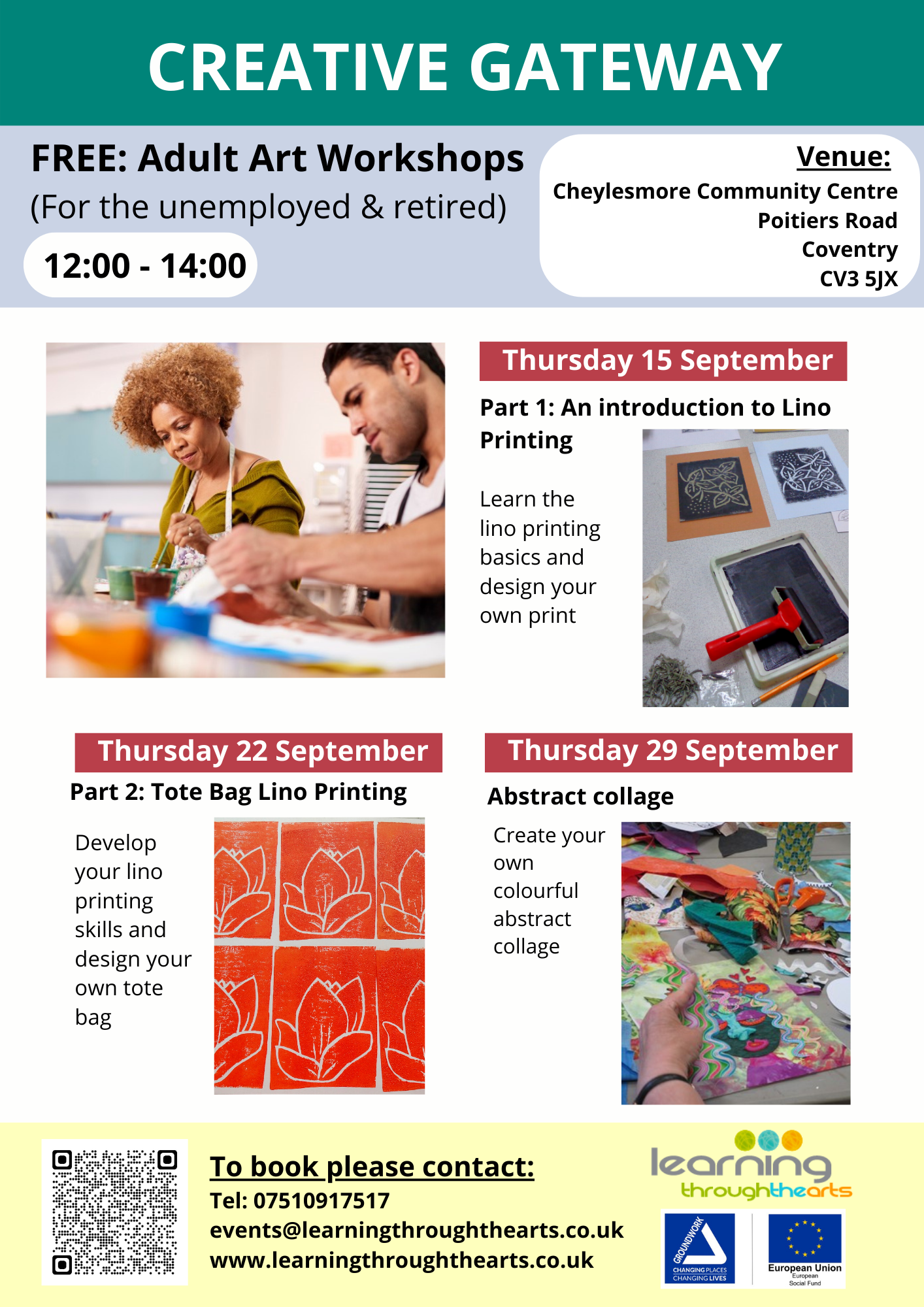 Creative Gateway: FREE workshops for unemployed adults