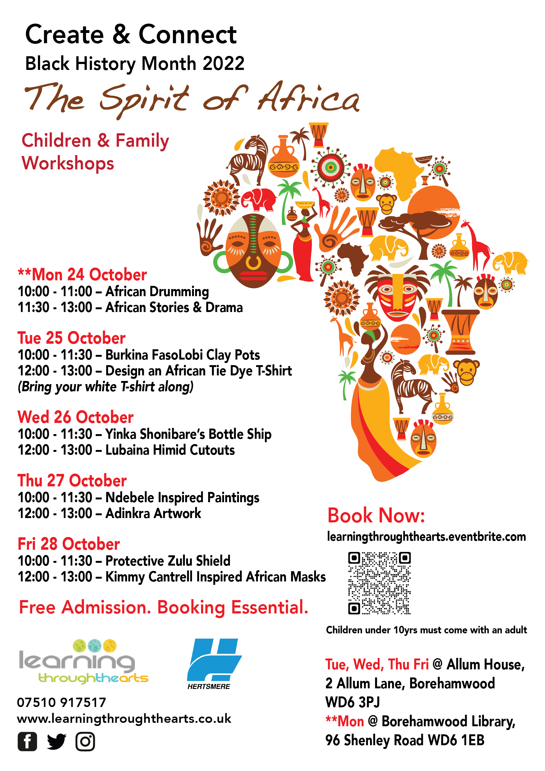 Create And Connect - The Spirit of Africa: Black History Month Workshops for children